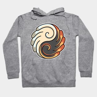 Yin Yang Angel and Demon Wings Hoodie